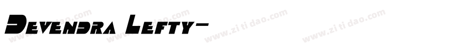 Devendra Lefty字体转换